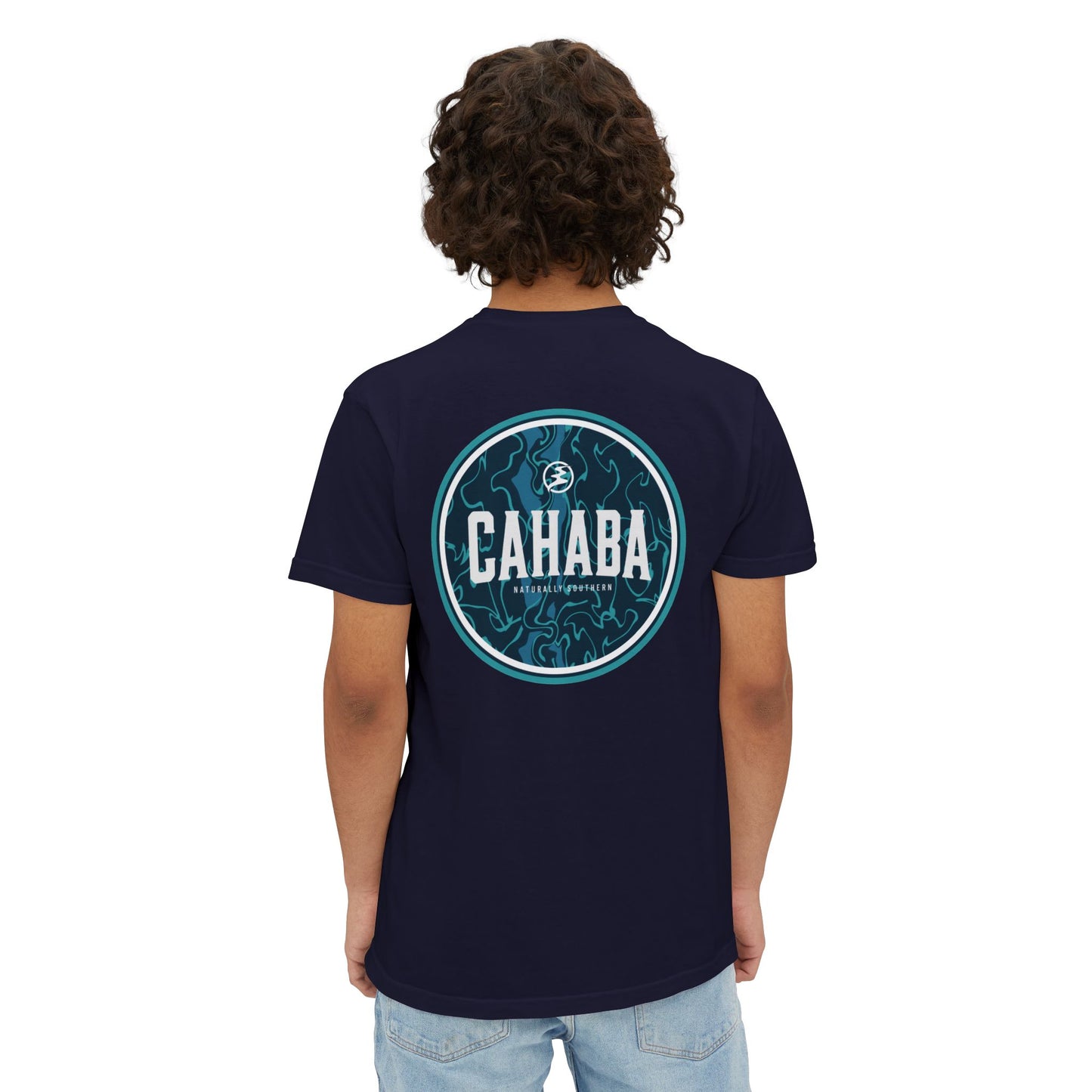 Cahaba "Current Badge" pocket t-shirt