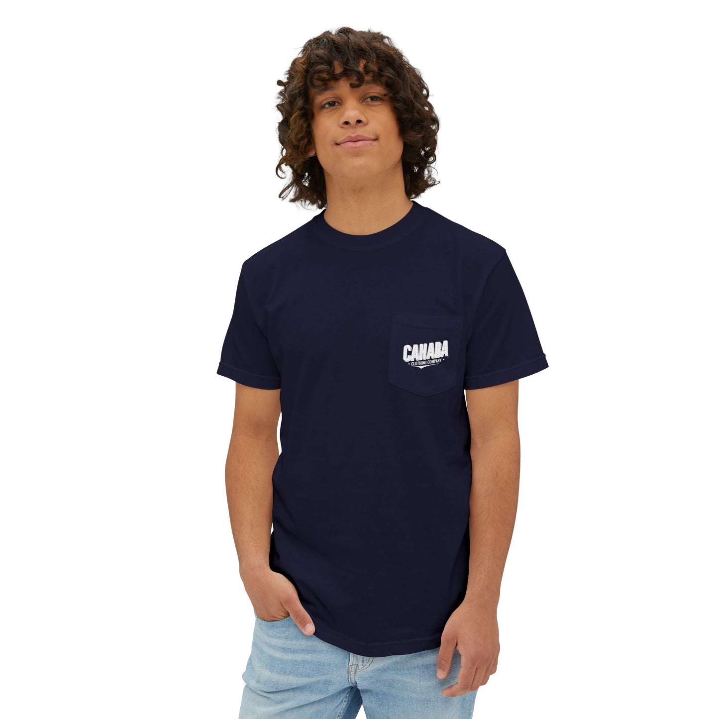 Cahaba "Current Badge" pocket t-shirt